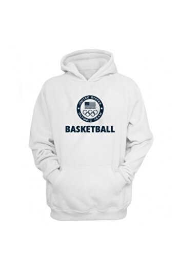 usateamfans Ανδρικό γκρι φούτερ μπάσκετ ΗΠΑ New Olympic Hoodie