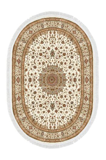 Alanur Home Eko Trend Djt 2 Piece Washable Oval Base Bathroom Mat P1372 Ottoman Brown (60 X 100 - 50 X 60)
