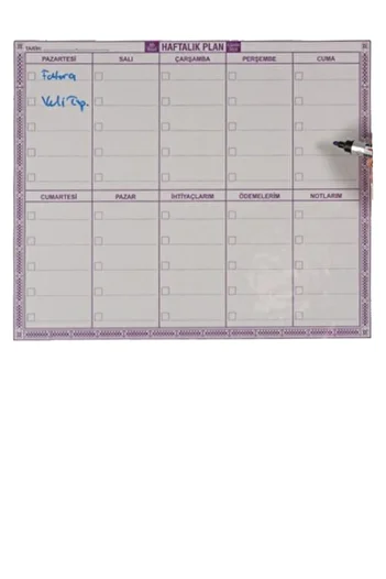 Kaizen Market Magnetic Adhesive Weekly Planner Mini Smart Paper Board Pack of 3