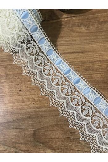 efem gipür Guipure Tape with Blue Ribbon 1 Mt Price