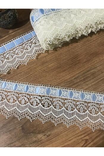 efem gipür Guipure Tape with Blue Ribbon 1 Mt Price
