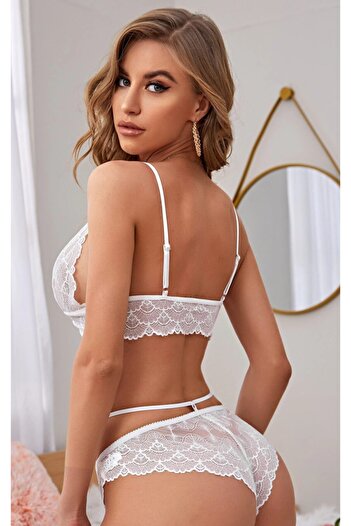 Fancy&Dancy Women's White Bralette Set