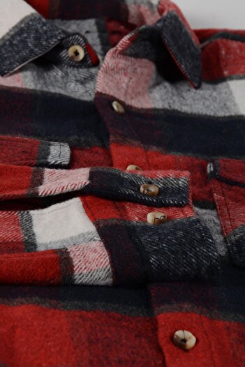 VEAVEN Men's Lumberjack Shirt Vavn20k-4300549 Red