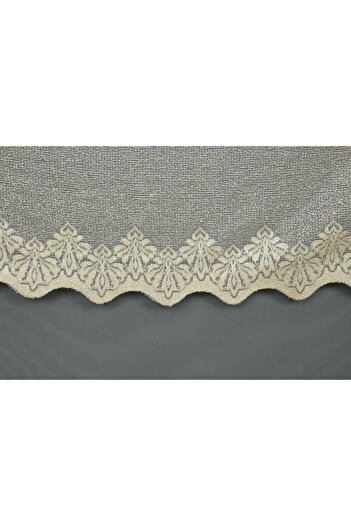 AKÇA TEKSTİL Narrow Skirt Mink Color Single Wing Ready Made Planted Pleated Background Curtain 75*260 Cm