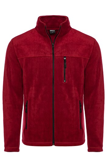 VEGA PORT Ανδρικό Claret Red Fleece με 3 τσέπες με φερμουάρ