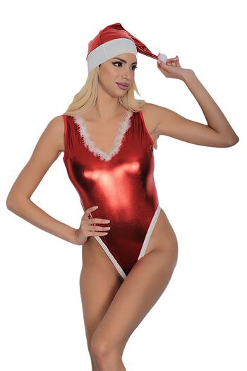 LoeFit Red Christmas SexY FancY BabYdoll - Women's Leather Hat New Year's Special