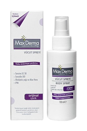MAX DERMA Maxderma Bady Sprey Koku Önleyici 100 ml