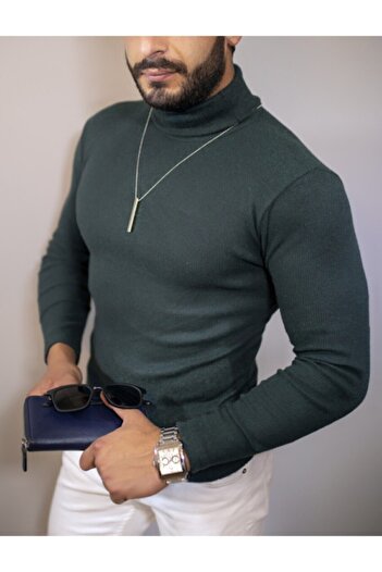EMKA GİYİM Men's Turtleneck Knitwear Sweater