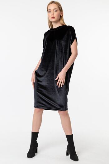 Laranor Collar Faux Fur Detailed Shalwar Cut Dress