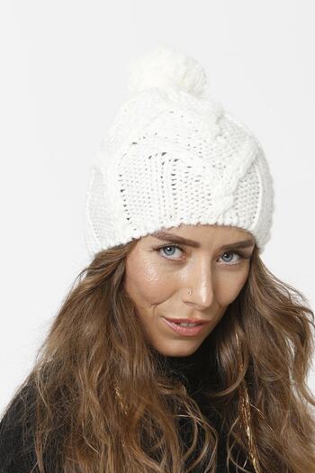 Vemod 51 Pompom Knitwear Knitted Beanie - Bone