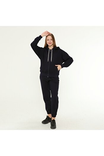 İkmal Σετ με δύο κλωστές Navy Blue με φερμουάρ