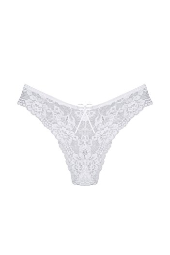 Zena White Full Lace Women's Brazil Panties