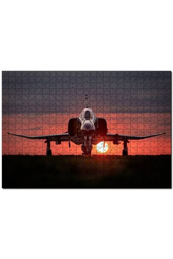 Cakapuzzle F4 Phantom Supersonic Jet And Sunset 1000 Piece Puzzle Jigsaw Puzzle Mdf (wood)
