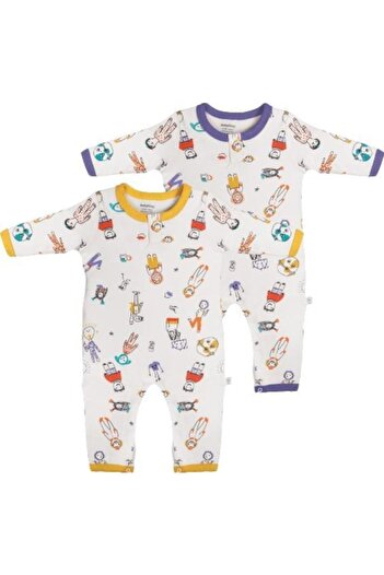 BabyCosy Organik 2 Li Çıtçıtlı Bebek Tulum