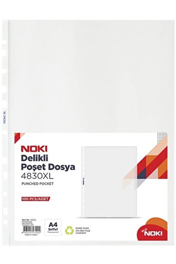 Noki ملف حقيبة XL مقاس A4 - 100 قطعة 4830 XL الفئة: ملفات