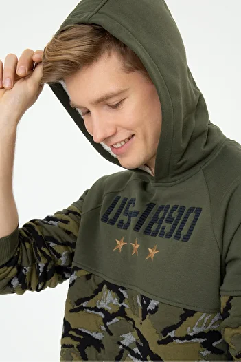U.S. Polo Assn. Πράσινο ανδρικό φούτερ