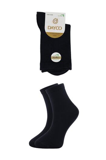 DAYCO Women's Navy Blue Toe Seamless Premium Bamboo Socks, Pack of 6