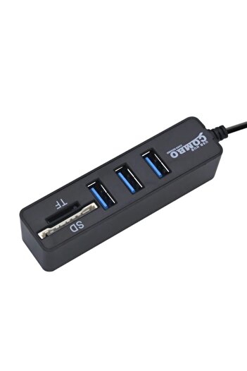 Alfais 4690 Usb Hub 3 Port Microsd Tf Sd Kart Okuyucu Çoklayıcı
