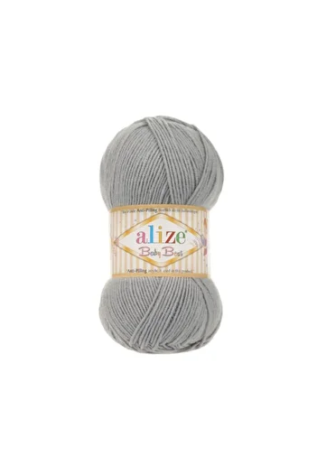 Alize Baby Best Hand Knitting Thread (Pack of 5) - 344-grey