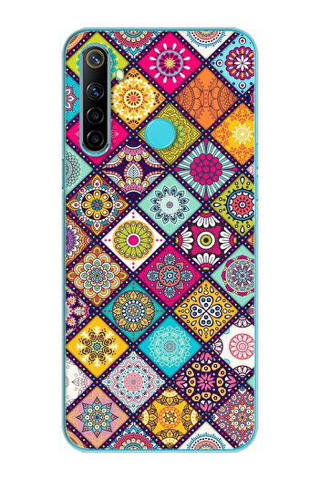 Spoyi Super Transparent Silicone Phone Case with Colorful Ceramic Design Oppo Realmi 6I