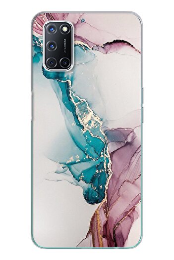 Spoyi Super Transparent Silicone Phone Case Oppo A52-a72 with Smoke Marble Design