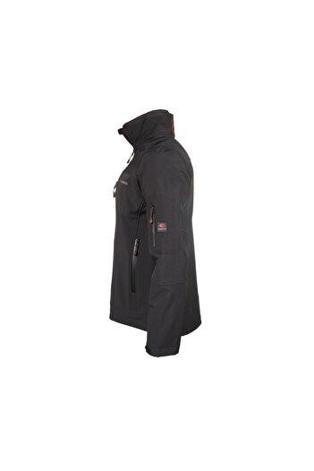 Cresta Outdoor Gizli Kapüşonlu Erkek Siyah Softshell Ceket