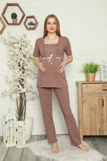 Semm Mix Mink Maternity Pajama Set