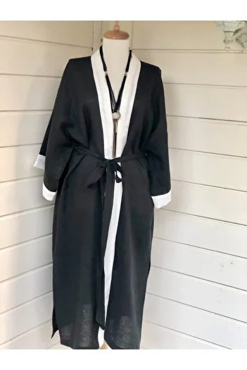 etamincebursa Women's Black Kimono