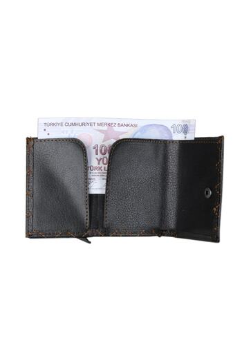 Ozka Leather Collection Özka Leather Embroidered Mechanismed Wallet (Summer)