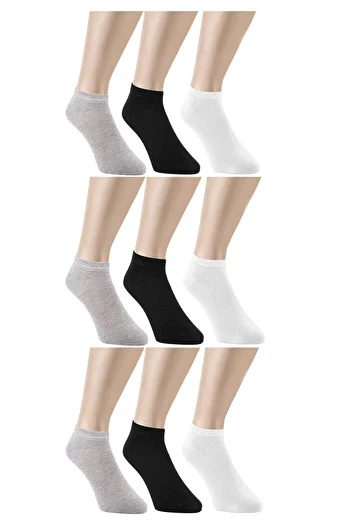 nettofit 9 Pack Summer Men's Seamless Ankle Length Bootie Socks
