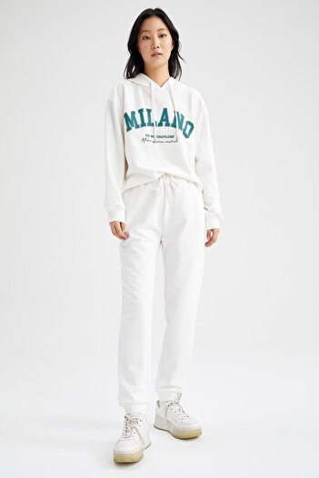 DeFacto Relax Fit Jogger Tracksuit Bottom with Pocket and Lace Waist