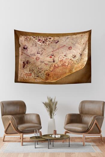 Vagonik Piri Reis 1513 World Map Wall Cover Carpet 140 X 100 cm-70x100 cm
