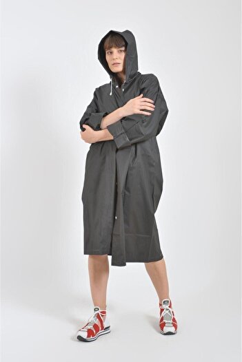 Marlux Unise Black Hooded Raincoat