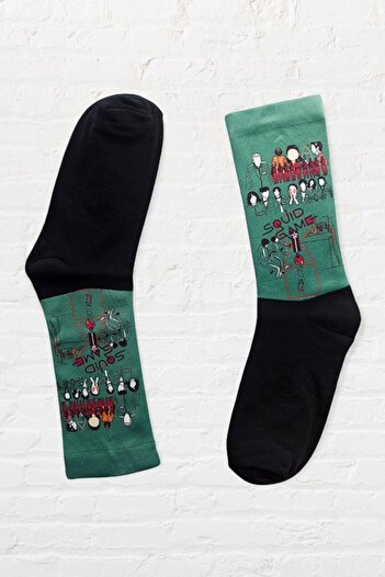 ZEYZEY MONKEY Squid Game Digital Print Socks