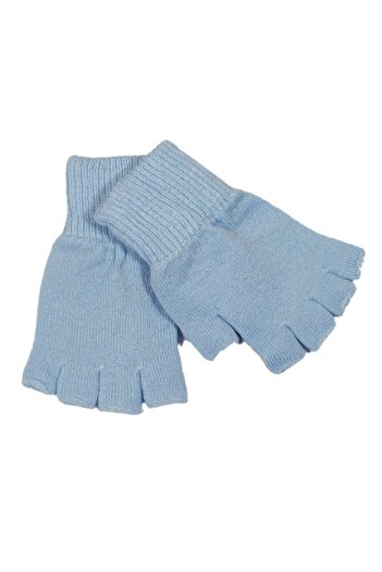 AXE SPORTSWEAR Unisex Copii Sky Blue Fără Degete Decupate Jumătate Degete Iarnă Tricotat Tricotat Mănuși 9 - 15 Ani