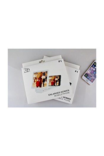 Filonline Telefon Ekran Büyüteci 3d Tüm Modellere Uyumlu Telefon Büyütücü F1