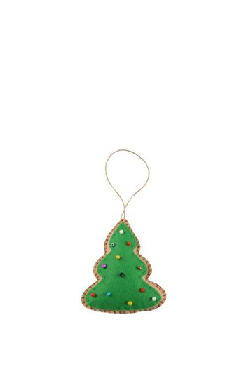 ÇIRPAN EV Green Felt Pine Tree Ornament 11cm