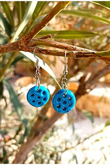 Nev Tasarım Women's 7 Eyes Syriac Earrings