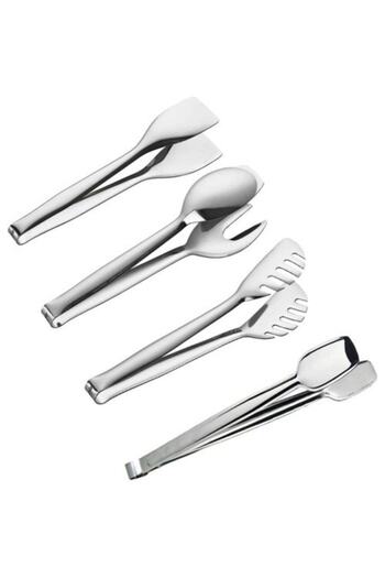Nehir Steel Tongs Set of 4 Serving Tongs Serving Set