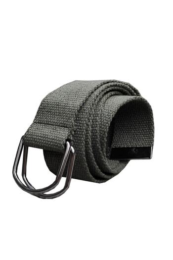 Kemer Dünyası Unisex Sport Tactical Khaki Green Canvas Belt with Ring Buckle