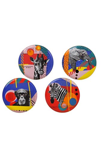 Porland Wild Life 4 Patterned Flat Plate - 28cm