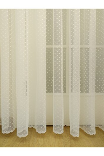 Esse Home Puantiyeli Dantel Tül Perde, 100x260, Normal Pile, 1/2.5