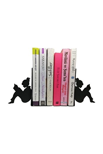 Simge Yapı Dekorasyon Елегантний і декоративний металевий тримач для книг у вигляді дівчини, що читає книгу