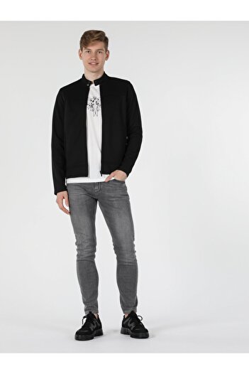 Colin's Slim Fit Dar Kesim Siyah Erkek Ceket
