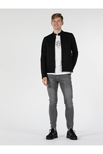 Colin's Slim Fit Dar Kesim Siyah Erkek Ceket