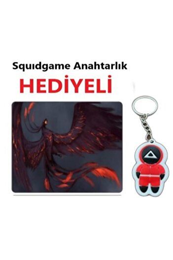 KAVELE Lxsp 24*20cm Non-Slip Mause Pad Squid Game with Keychain Gift Compatible Shplx 1055529