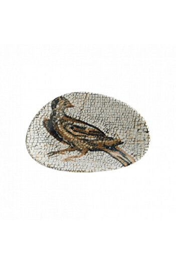 Bonna Porcelain Mesopotamia Bird Vago Oval Boat Plate 15*8.5 Cm Pack of 2