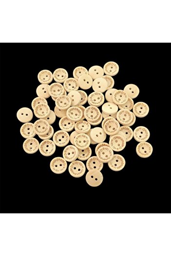 hobimon 10 Pieces Handmade Printed 15 Mm Round Wooden Button - Amigurumi Baby Button