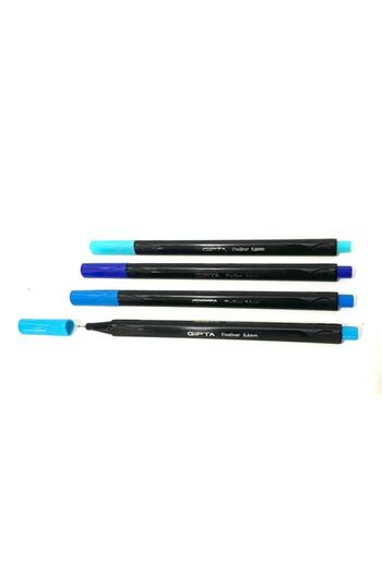 Gıpta Fineliner Blue Tones 0.4 Mm Fine Tip Writing Pen Set of 4