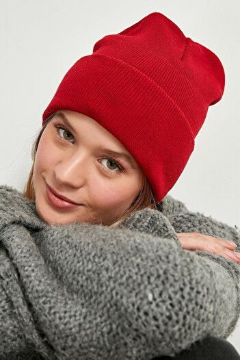 MARBERRY Lp12835 Red Unisex Beret - Basic Model